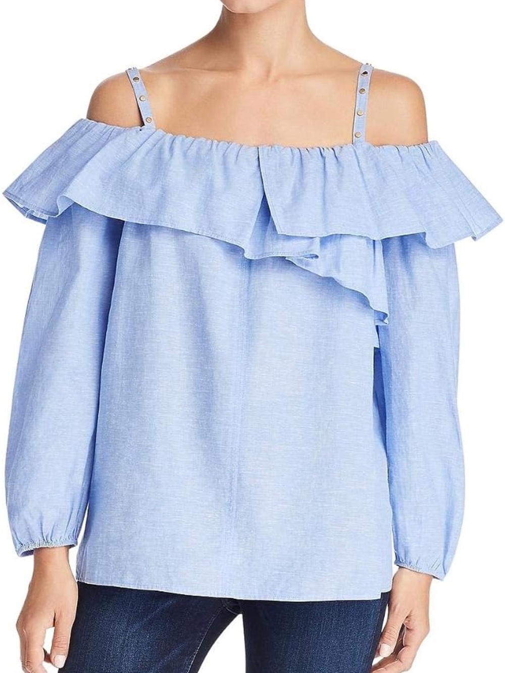 Escada Sport Nambreeza Off Shoulder Ruffle Blouse Sz 40 (US10) Great Condition